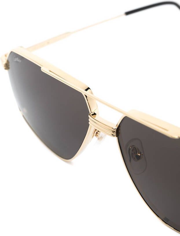 Cartier Eyewear Zonnebril met piloten montuur Goud