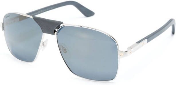 Cartier Eyewear Zonnebril met piloten montuur Zilver