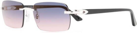 Cartier Eyewear Zonnebril met rechthoekig montuur Zilver