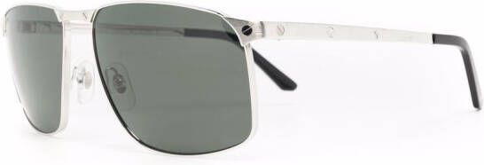 Cartier Eyewear Zonnebril met rechthoekig montuur Zilver
