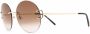 Cartier Eyewear Zonnebril met rond montuur Goud - Thumbnail 1