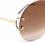 Cartier Eyewear Zonnebril met rond montuur Goud - Thumbnail 2