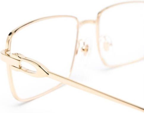 Cartier Eyewear Zonnebril met vierkant montuur Goud