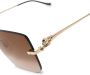 Cartier Eyewear Zonnebril met vierkant montuur Goud - Thumbnail 3