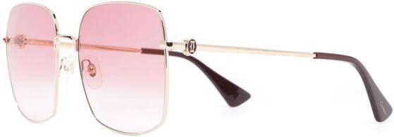 Cartier Eyewear Zonnebril met vierkant montuur Goud