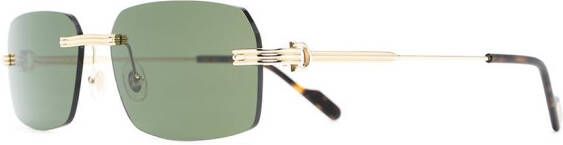 Cartier Eyewear Zonnebril met vierkant montuur Goud