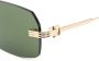 Cartier Eyewear Zonnebril met vierkant montuur Goud - Thumbnail 3