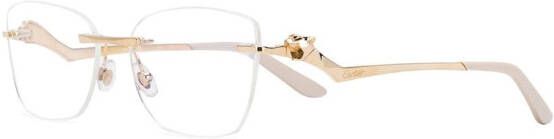 Cartier Eyewear zonnebril met vierkant montuur Goud