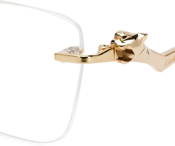 Cartier Eyewear zonnebril met vierkant montuur Goud