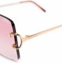Cartier Eyewear Zonnebril met vierkant montuur Goud - Thumbnail 3