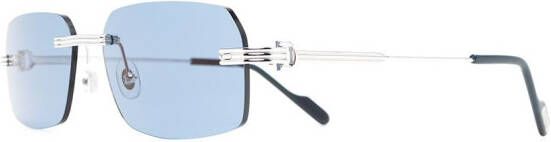 Cartier Eyewear Zonnebril met vierkant montuur Zilver