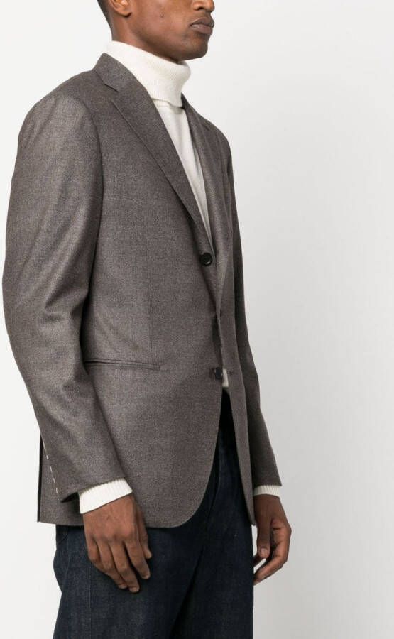 Caruso Blazer met enkele rij knopen Grijs