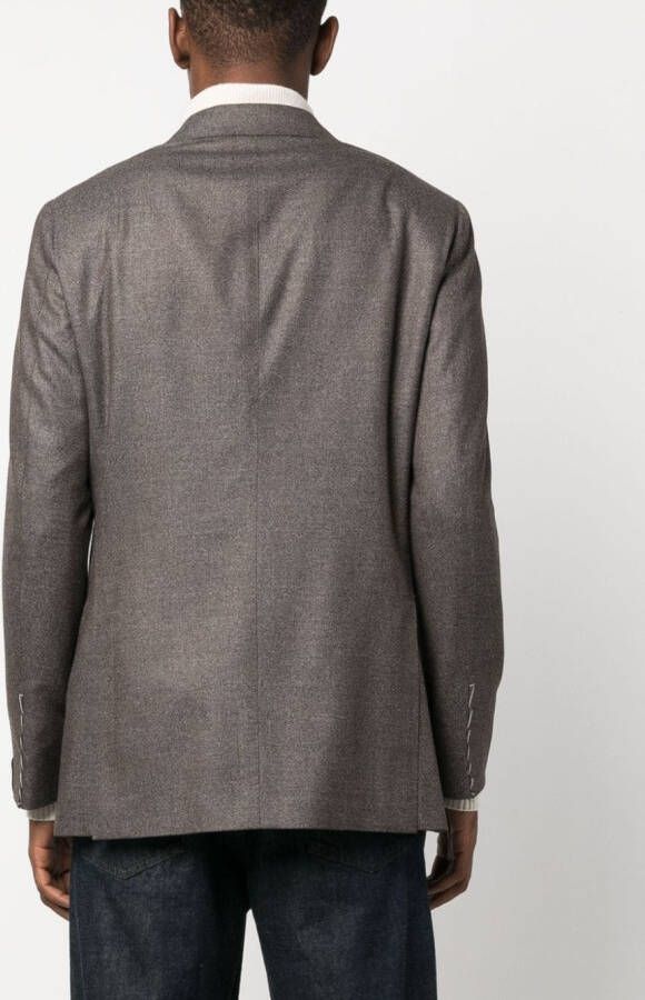 Caruso Blazer met enkele rij knopen Grijs