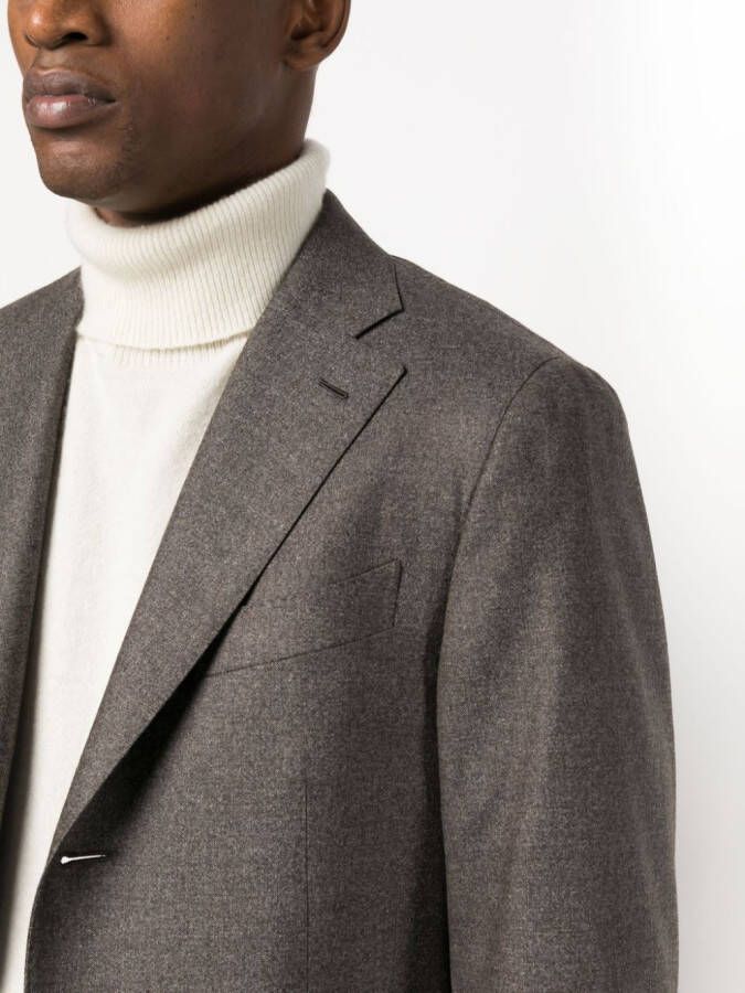 Caruso Blazer met enkele rij knopen Grijs