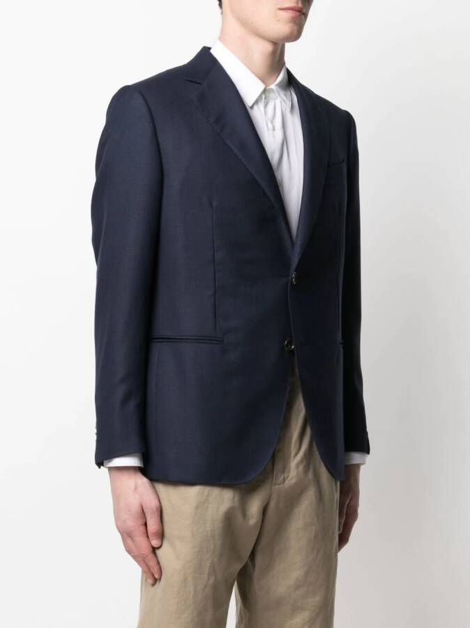 Caruso Getailleerd colbert Blauw