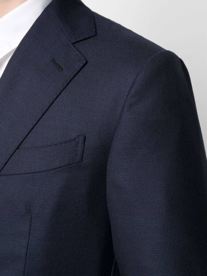 Caruso Getailleerd colbert Blauw