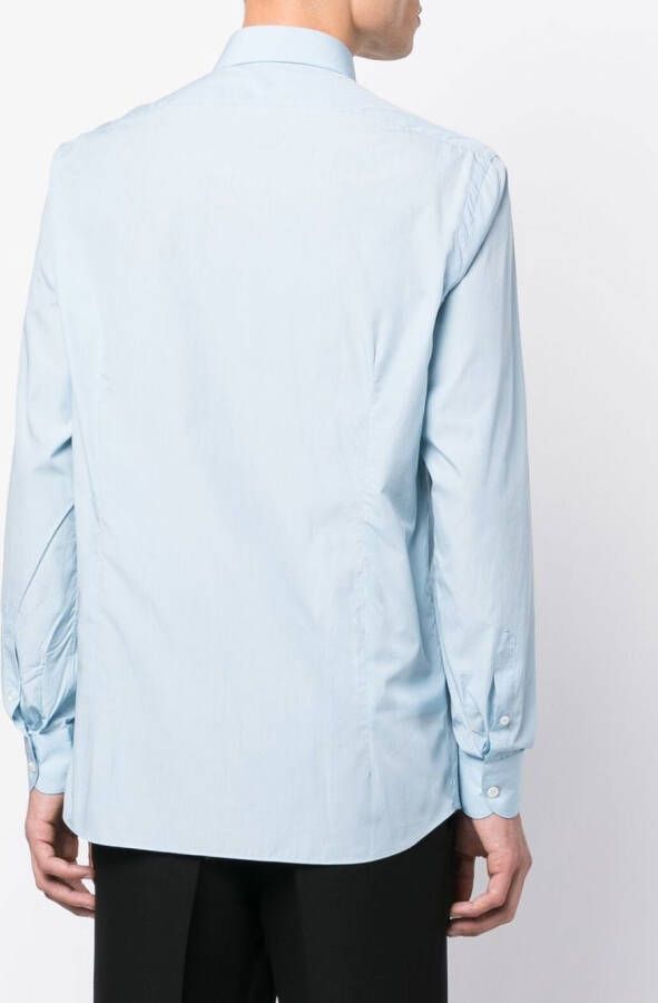 Caruso Katoenen overhemd Blauw