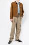 Caruso Pantalon met geplooid detail Bruin - Thumbnail 2