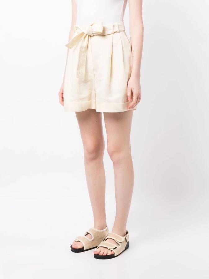 casa raki Linnen shorts Beige