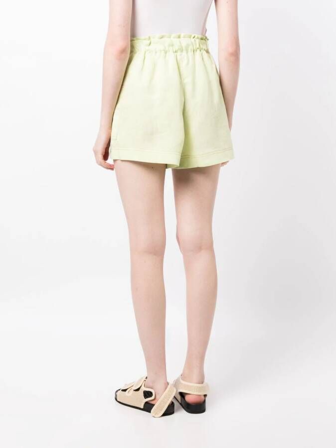 casa raki Linnen shorts Groen