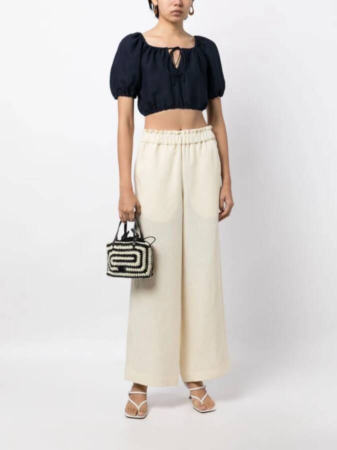 casa raki Linnen broek Beige
