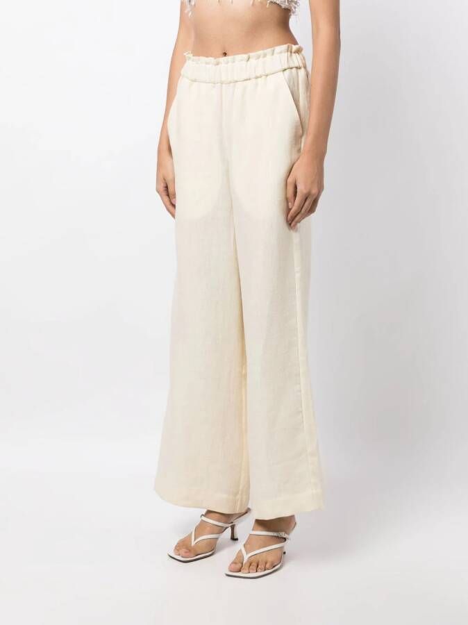 casa raki Linnen broek Beige