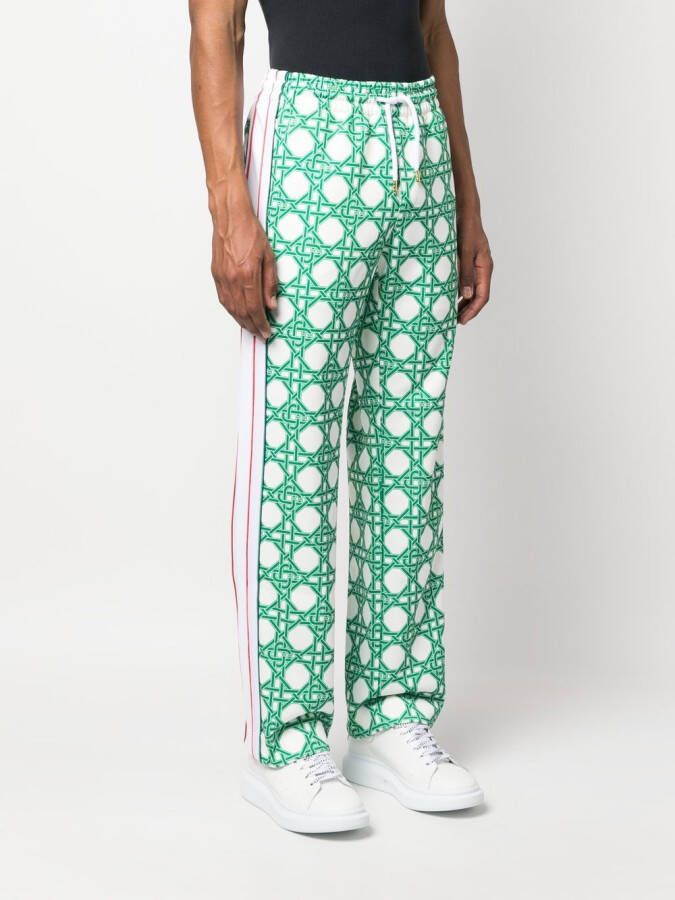 Casablanca Broek met monogramprint Wit