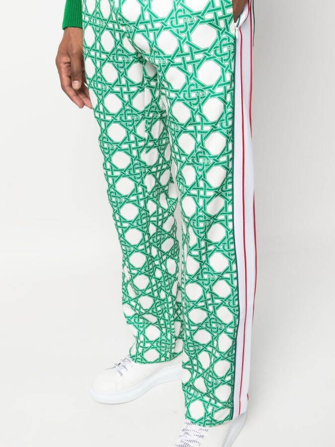 Casablanca Broek met monogramprint Wit