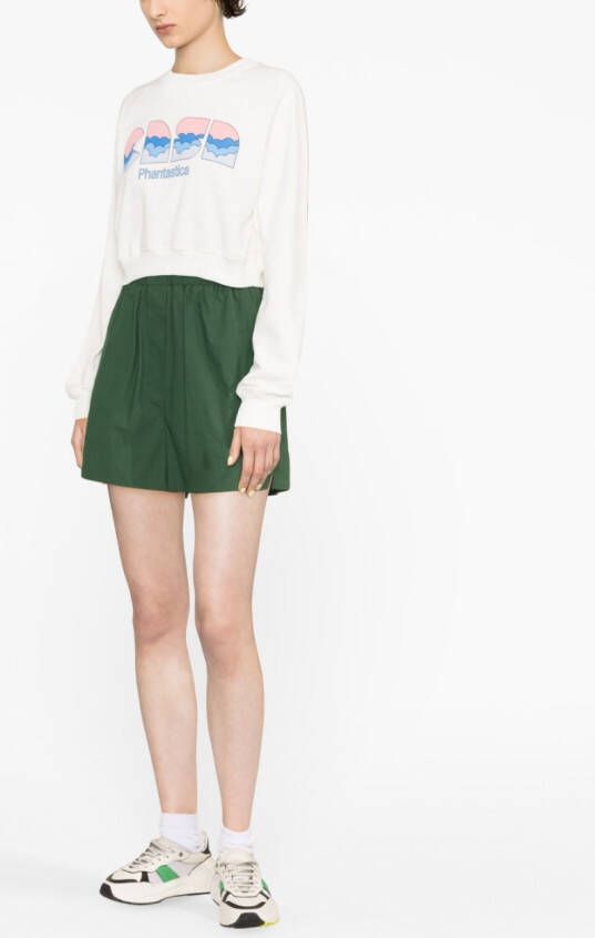 Casablanca Cropped sweater Wit