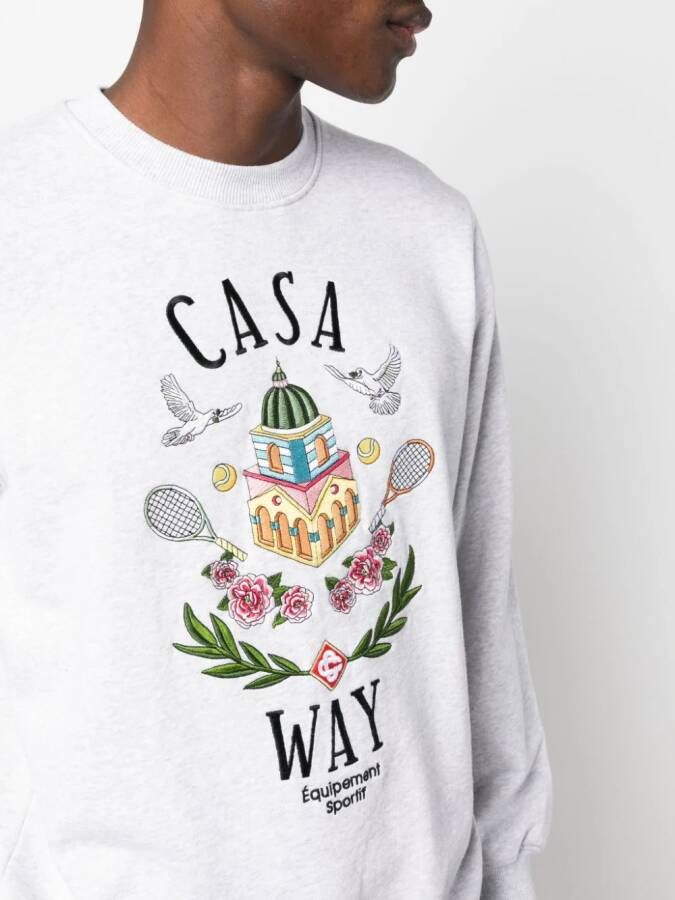Casablanca Sweater met borduurwerk Grijs
