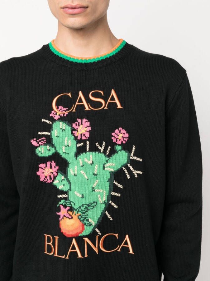 Casablanca Trui met ronde hals Zwart