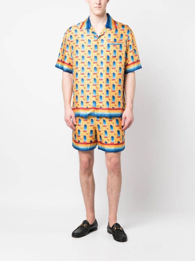 Casablanca Shorts met grafische print Geel
