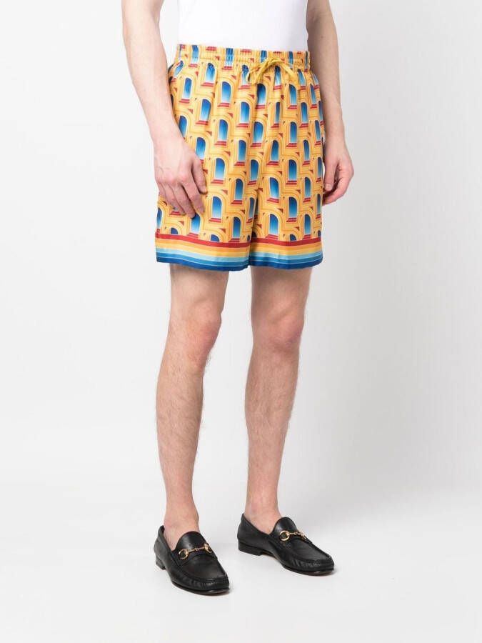 Casablanca Shorts met grafische print Geel