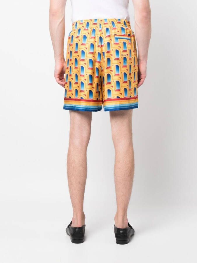 Casablanca Shorts met grafische print Geel