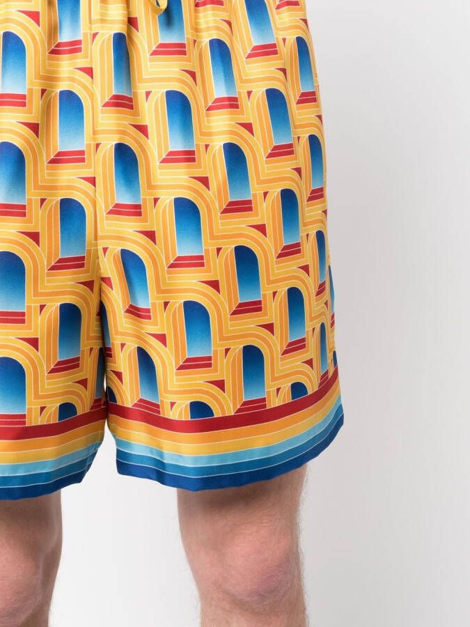 Casablanca Shorts met grafische print Geel
