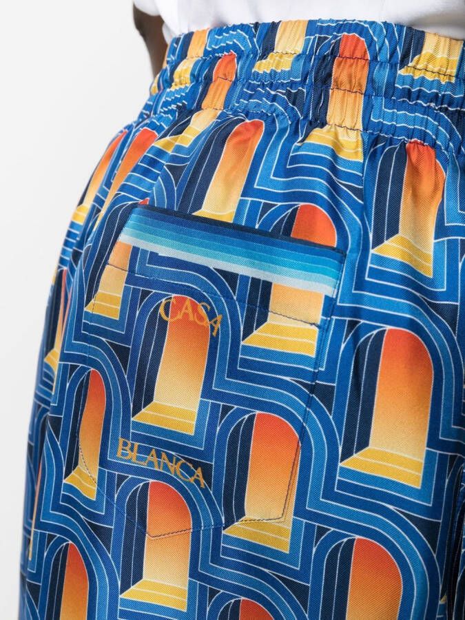 Casablanca Zijden shorts Blauw