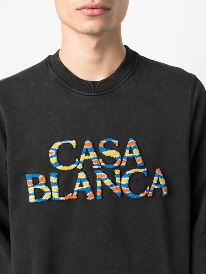 Casablanca Sweater met logopatch Zwart