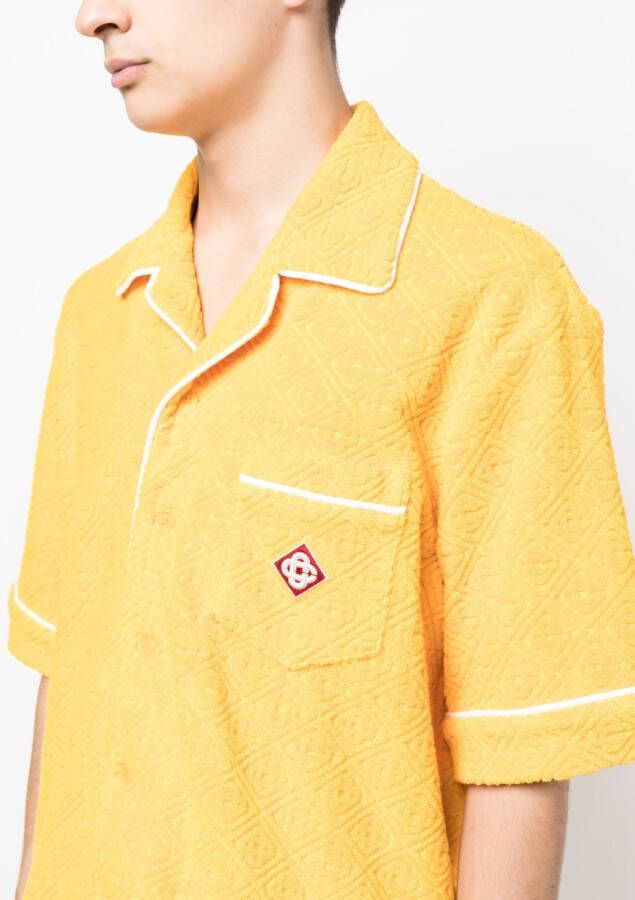 Casablanca Overhemd met logopatch Geel