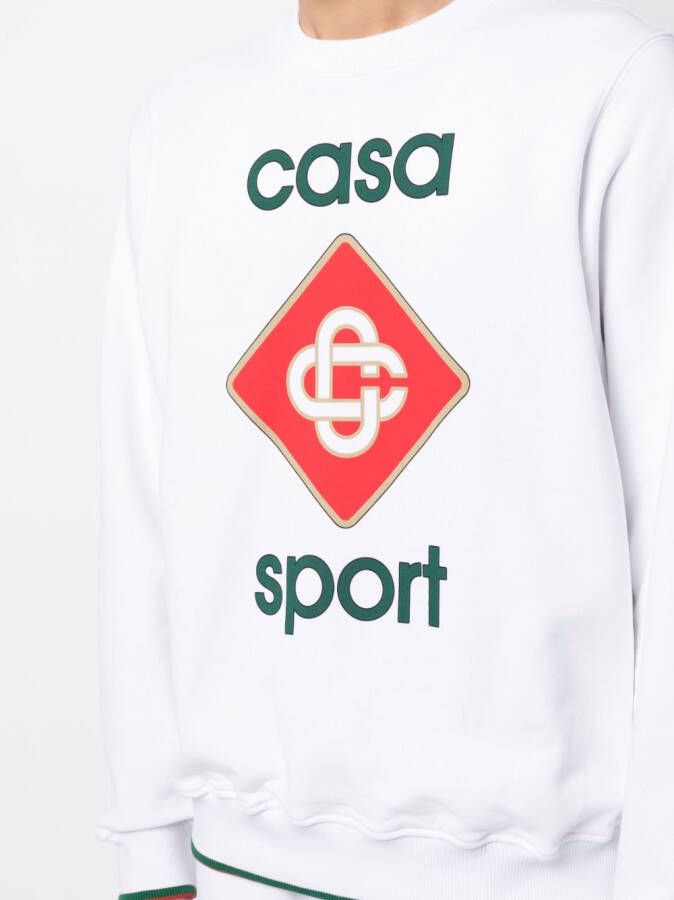 Casablanca Sweater met logoprint Wit