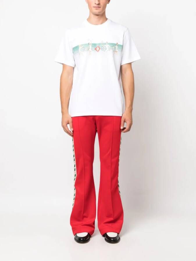 Casablanca T-shirt met logoprint Wit