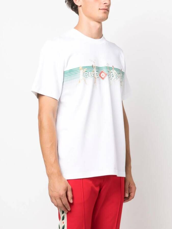 Casablanca T-shirt met logoprint Wit