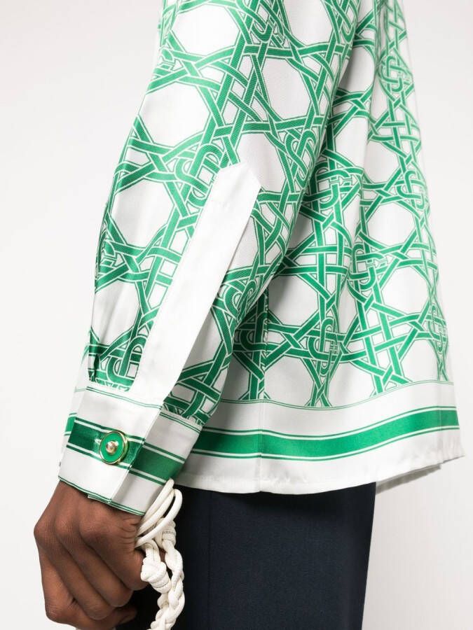Casablanca Overhemd met geometrische print Wit