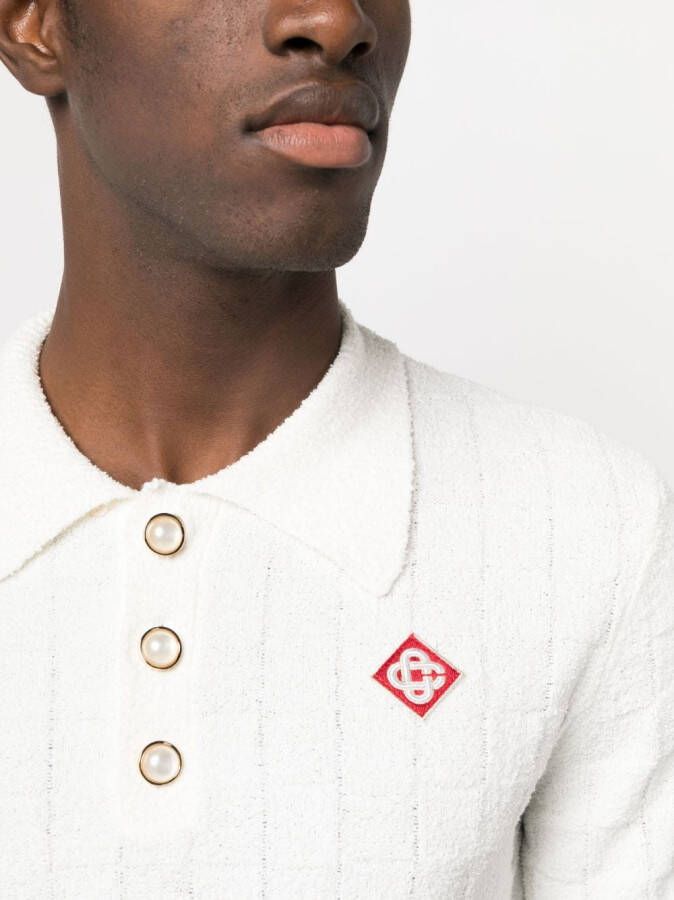 Casablanca Poloshirt met logopatch Wit