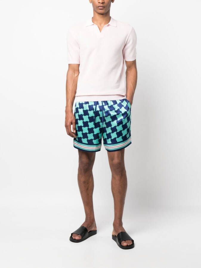 Casablanca Zijden shorts Blauw