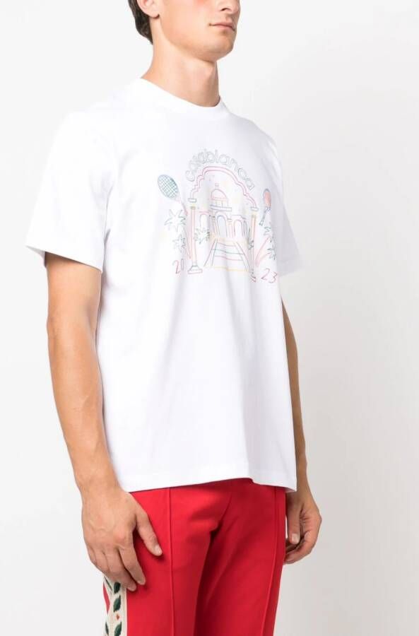 Casablanca T-shirt van biologisch katoen Wit