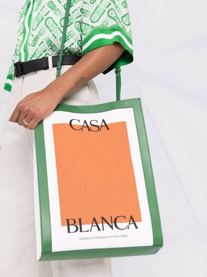 Casablanca Shopper met logoprint Oranje