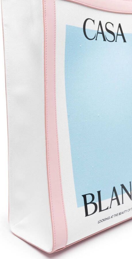 Casablanca Shopper met logoprint Wit
