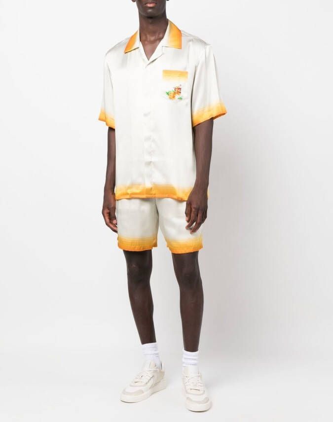Casablanca Shorts met grafische print Beige