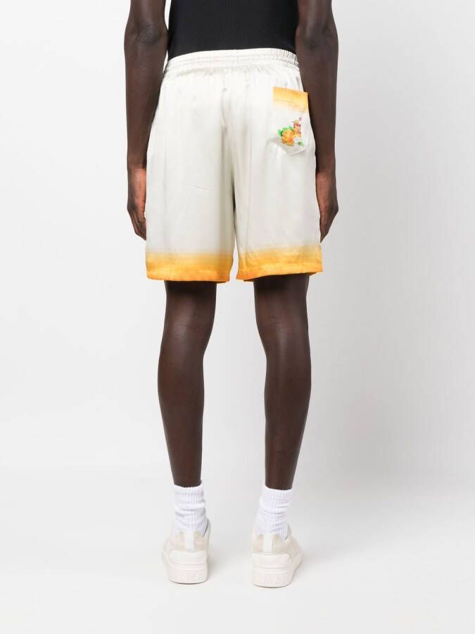 Casablanca Shorts met grafische print Beige