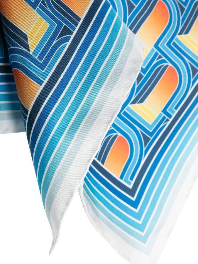 Casablanca Sjaal met print Blauw